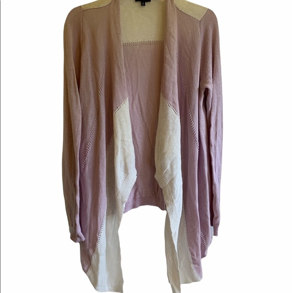 The Limited lilac medium purple ivory waterfall open pastel draped cardigan - Picture 14 of 16